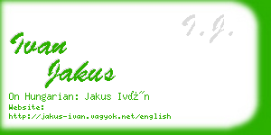 ivan jakus business card